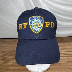 NYPD Men Baseball Cap Navy Blue Cotton OSFA New York City Police Dept Hat